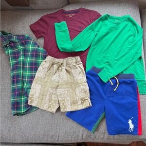 Boys Size 12 Clothing Bundle Ralph Lauren Polo Outfit Lot Shirts Shorts 4pc